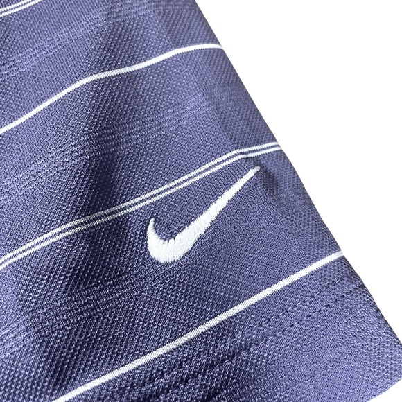 Nike‎ Golf Dri-FIT Striped Polo Shirt Mens Size XL Purple Athleisure Activewear - Picture 3 of 7
